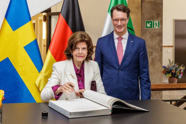Royals, visit by Queen Silvia of Sweden to Düsseldorf