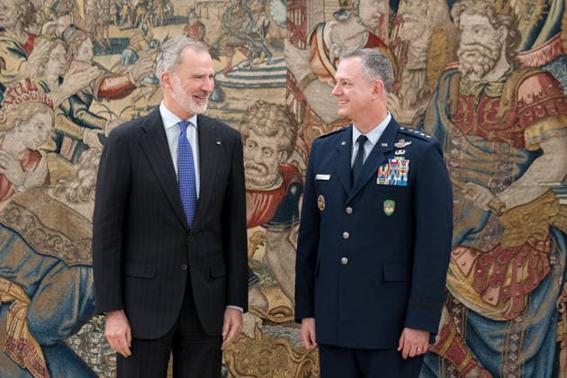 King Felipe receives General Alexus G Grynkewich in Madrid