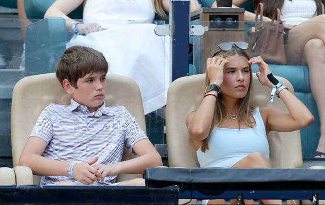 Tennis, WTA tournament in Miami, final, Kai Trump and Spencer Trump among the spectators