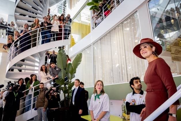 Royals, Queen Maxima of the Netherlands at the opening of Oxfam's office in The Hague