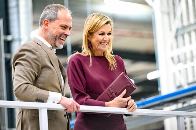 Royals, Queen Maxima visits Circulair Groningen Drenthe in Hoogeveen