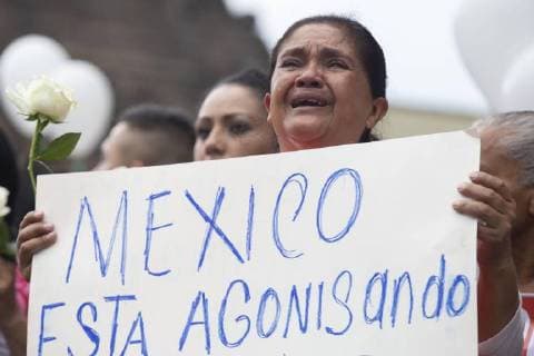 Mexico, relatives of missing persons protest in Guadalajara