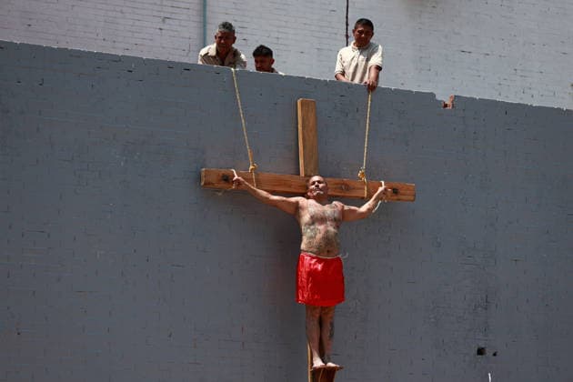 Mexico, procession on Good Friday in Mexico City