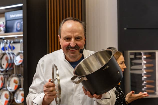 Celebrity, Johann Lafer at the shop opening in the Breuninger department stores'
