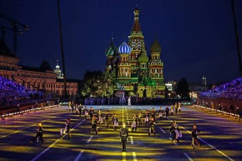 Moscow, conclusion of the International Military Music Festival on Red Square