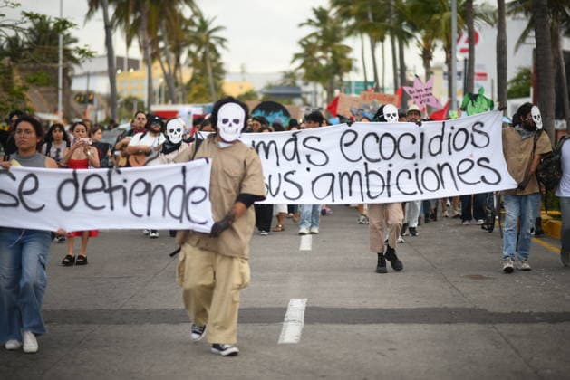 Mexico, March for the Sea - Protest against oil pollution in Veracruz