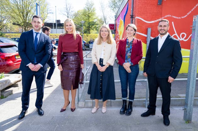 Royals, Queen Maxima of the Netherlands visits Community Centre in Amsterdam