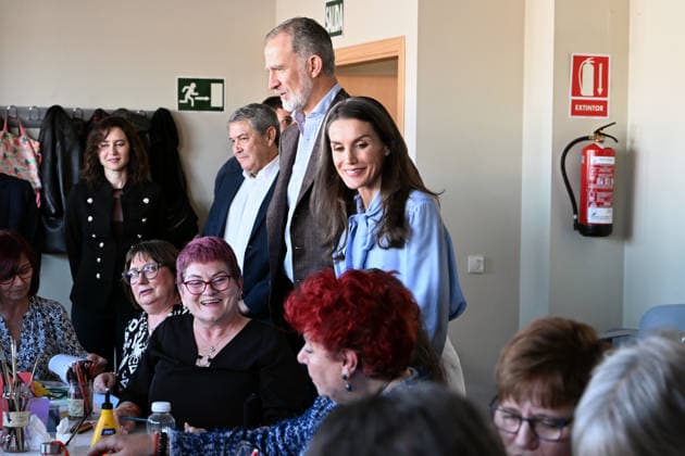 Royals, Spain, King Felipe and Queen Letizia visit Jose Maria de Llanos Foundation
