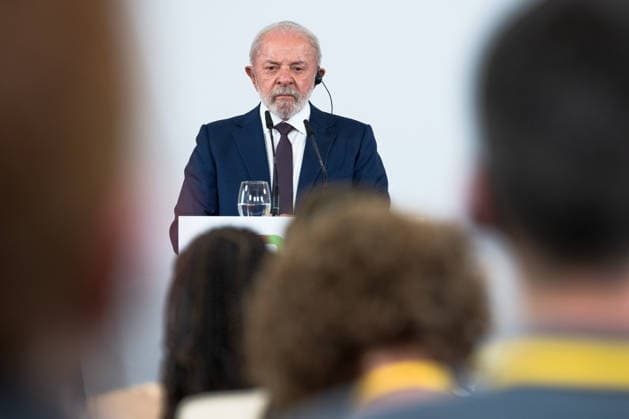 Presidential elections in Brazil, President Lula da Silva re-nominated as candidate, archive footage