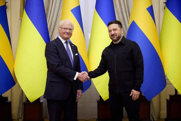Royals, King Carl Gustaf of Sweden visits Lviv