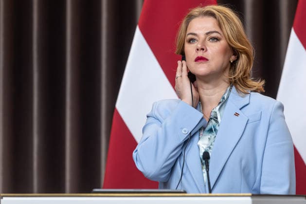 Latvia, Head of Government Evika Silina announces her resignation - Stock photos