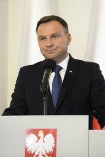 Poland, Duda at the award ceremony in Warsaw