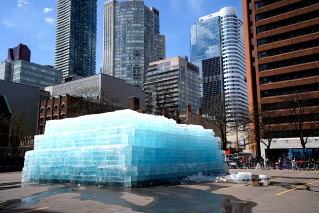 Canada, ice blocks in Toronto as a promo for Drake's upcoming album ICEMAN