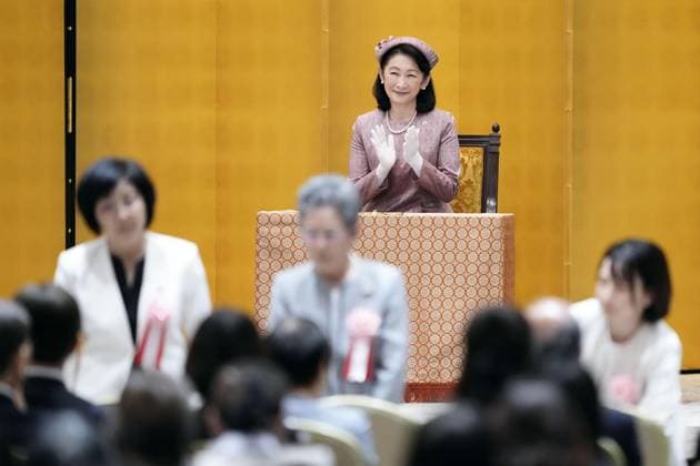 Japan, Crown Princess Kiko at an event on mother-child health in Tokyo
