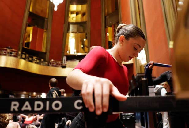 New York, dancers prepare for Rockettes audition at Radio City Music Hall