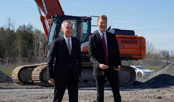 Canada, Mark Carney and Gregor Robertson give press statement in Ottawa