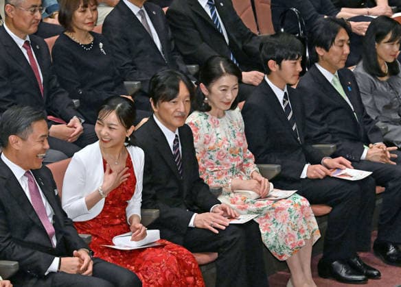 Royals, Japan, Crown Prince Fumihito and Kiko attend a concert in Tokyo with their children