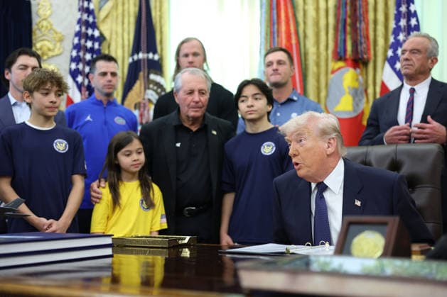 USA, Donald Trump signs proclamation reintroducing the Presidential Fitness Test Award in Washington