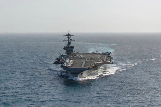 The aircraft carrier USS Abraham Lincoln is being relieved following complaints about conditions on board, archive images