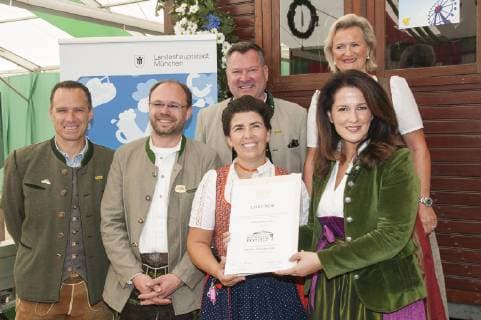 Oktoberfest in Munich, award ceremony for excellent Bavarian marquee