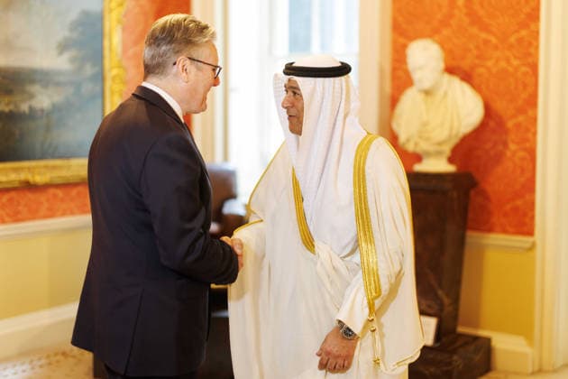 Great Britain, Prime Minister Keir Starmer meets Jasem Mohamed Albudaiwi in London