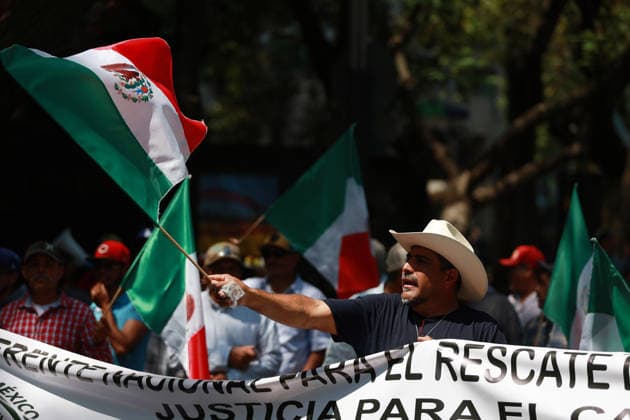 Mexico, farmers' protests in Mexico City