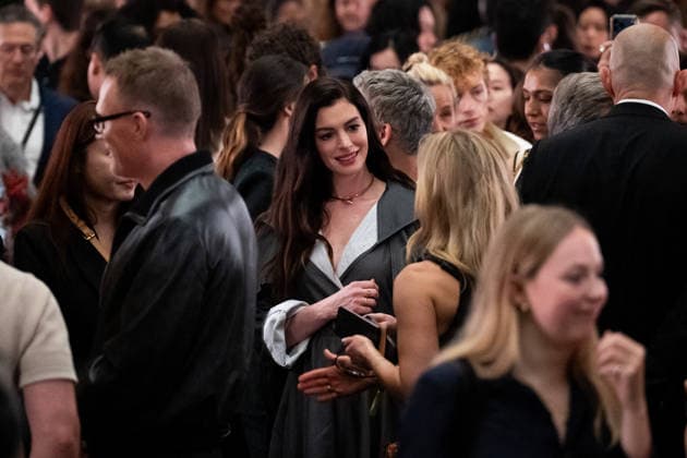 Fashion, guests at the Louis Vuitton Cruise fashion show in New York