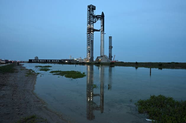 USA, SpaceX rocket at the Starbase in Texas