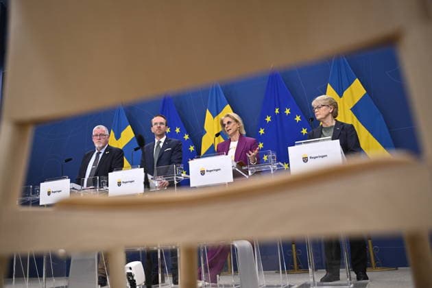Sweden, press conference on measures to tackle the global energy crisis in Stockholm