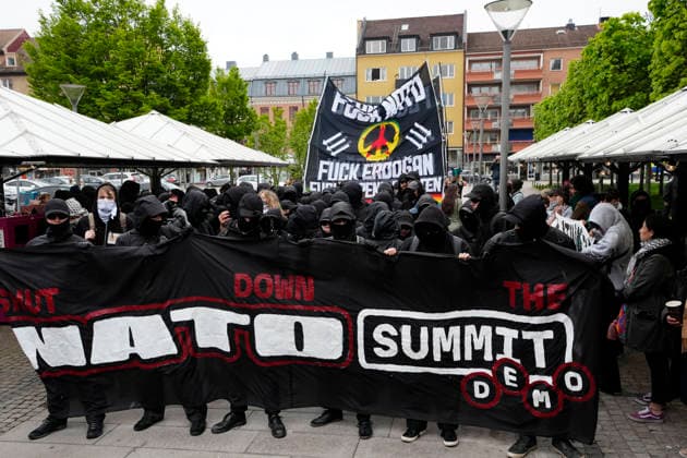 Sweden, Demonstration at the NATO Foreign Ministers Meeting in Helsingborg