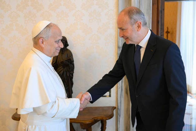 Vatican, Pope Leo XIV receives Micheal Martin
