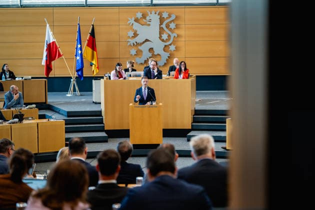 Thuringia, government statement on the Thuringia Monitor in Erfurt