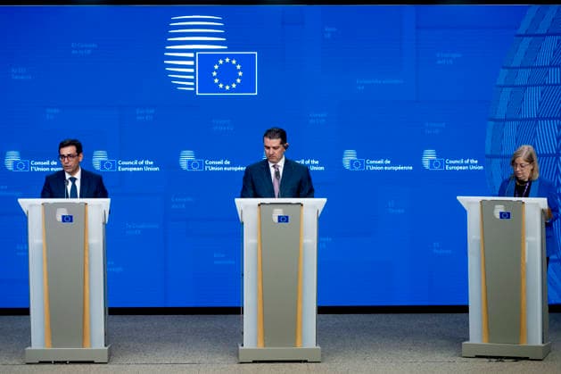 Belgium, Press conference on the Foreign Affairs Council in Brussels