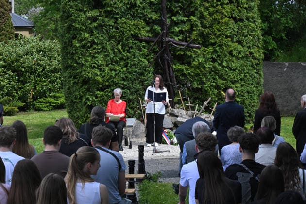 Czech Republic, commemoration of victims of the labour and uranium ore prison camps in Jachymov
