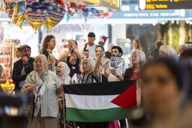 Netherlands, Global Sumud Flotilla activists arrested by Israeli forces arrive at Schiphol