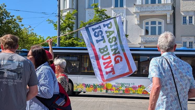 Bavaria, Pasing is colourful demonstration in Munich