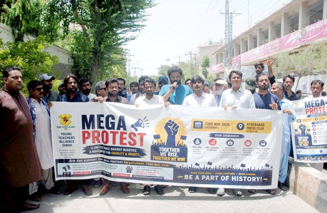 India, protest rally of the Young Teacher Alliance in Hyderabad