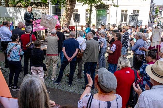 NRW, protests against the AfD in Moers