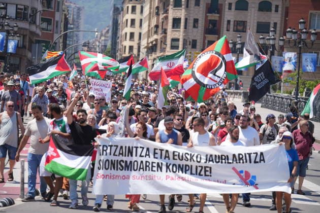 Spain, Pro-Palestinian demonstration in Bilbao