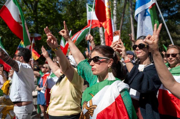 Sweden, demonstration against the Iranian regime in Stockholm