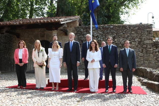 Royals, King Felipe of Spain awards the 19th European Charles V Prize at Yuste Monastery
