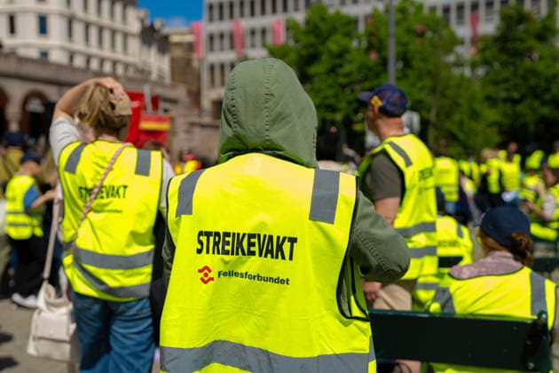 Norway, Fellesforbundet labour union steikt in Oslo