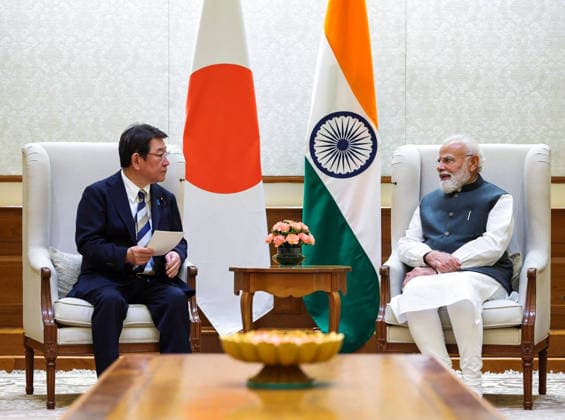 India, Narendra Modi meets Toshimitsu Motegi in New Delhi
