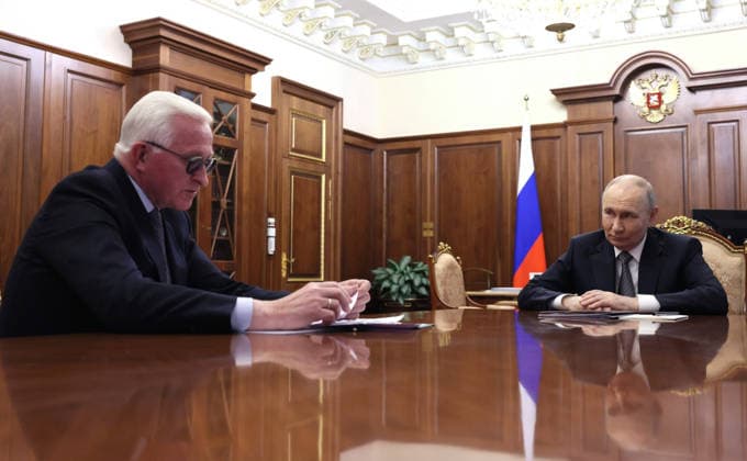Russia, Vladimir Putin meets Alexander Shokhin in Moscow