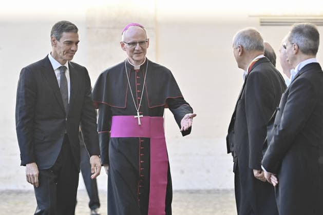Vatican, Pedro Sanchez appears for meeting with Pope Leo XIV
