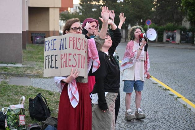 Czech Republic, Pro-Palestinian protest in Padrubice