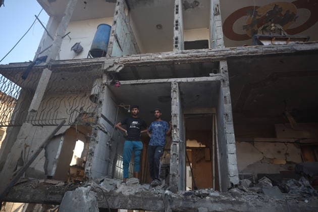 Middle East conflict, Gaza, Impressions after Israeli airstrike on Gaza City