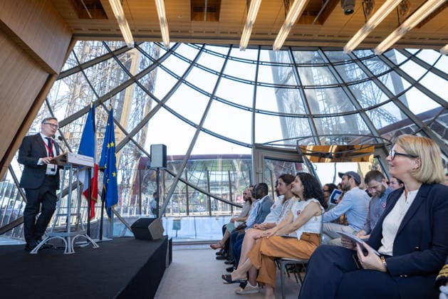 France, naturalisation ceremony at the Eiffel Tower in Paris
