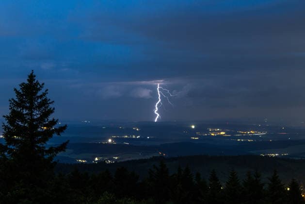 Hesse, thunderstorm near the Großer Feldberg