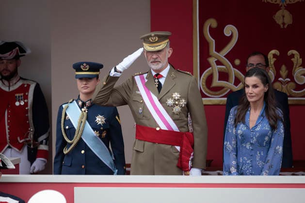 Royals, Spain, Royal Family during the Armed Forces Day celebrations in Vigo